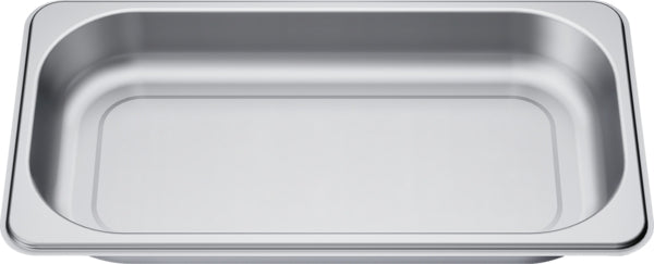 Rectangular stainless steel steam pan insert for professional kitchen appliances and cookware collection