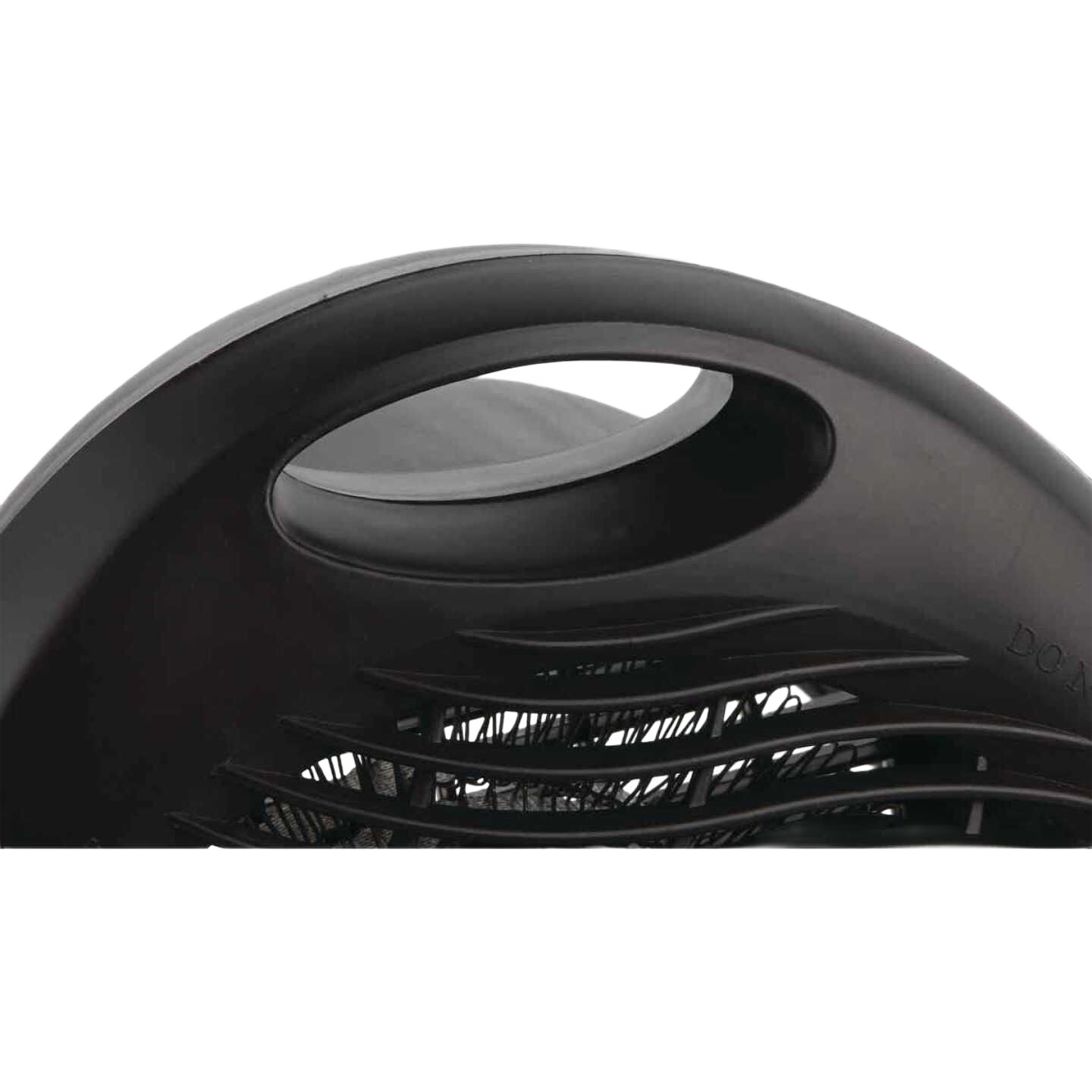 Black compact electric space heater handle with air vent design for home improvement under $50 collection