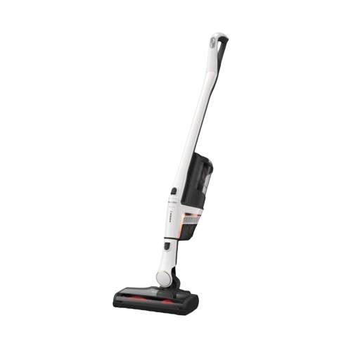 Cordless graphite and white stick vacuum cleaner designed for efficient home cleaning and improvement tasks