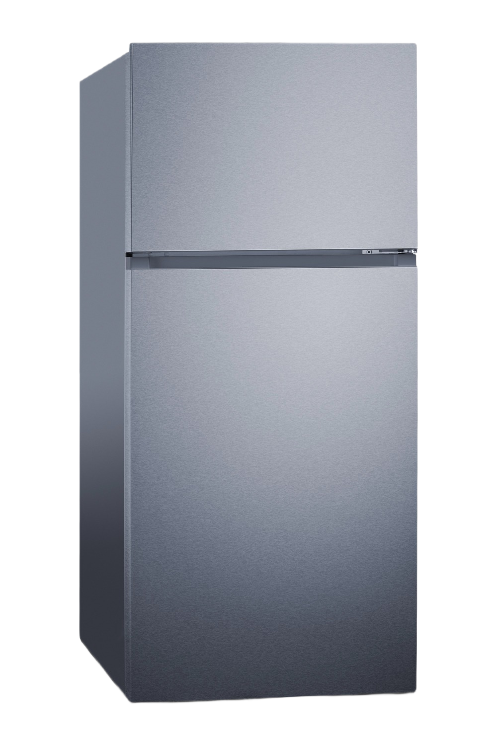 Sleek stainless steel top freezer refrigerator with a clean, modern design, featured in Refrigerators, Top Freezer Refrigerators, Kitchen & Kitchenware, Appliances at Hartville Hardware.