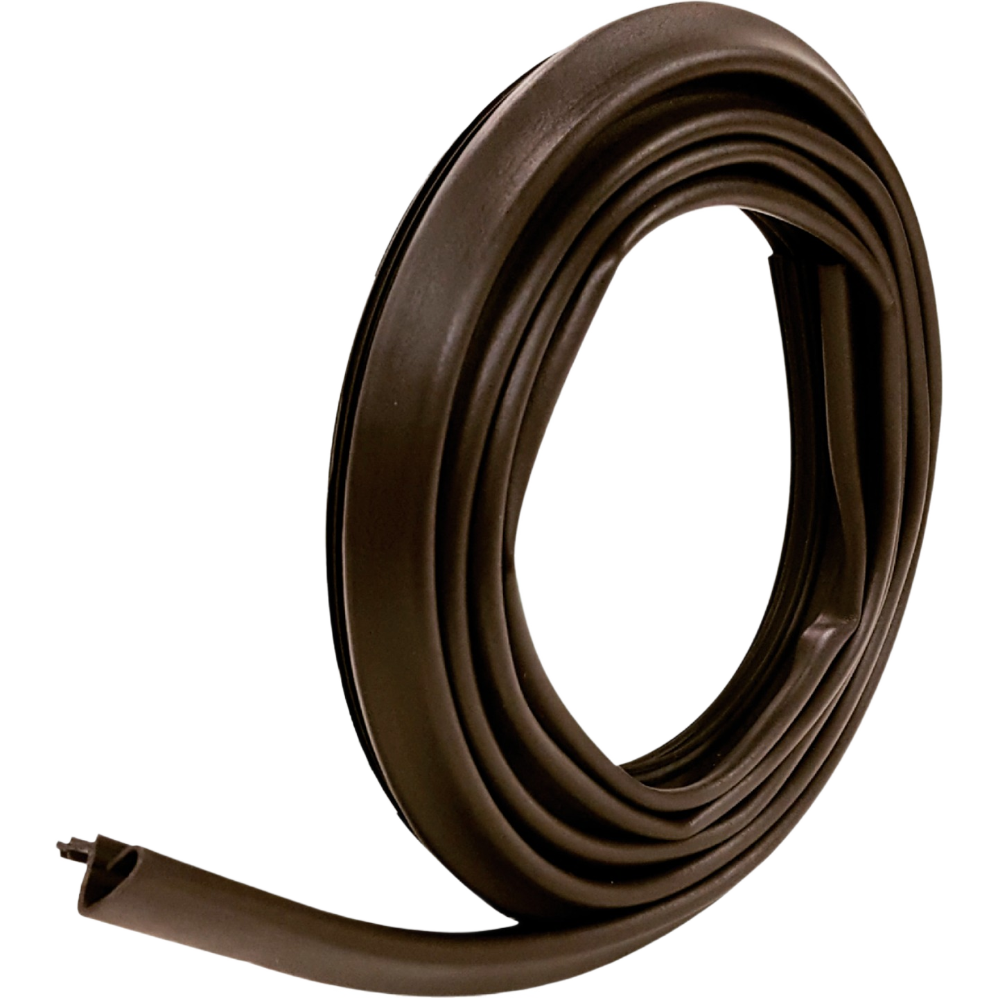 Brown flexible weatherstrip roll designed for door jamb sealing in home improvement and hardware projects under $50