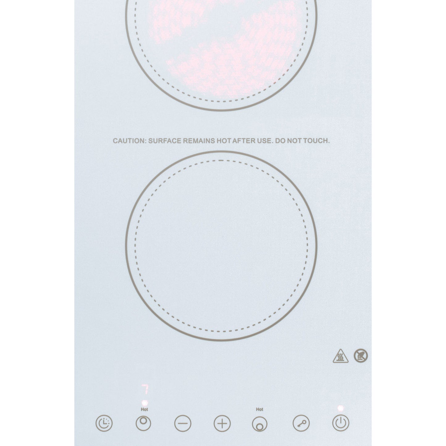 12" Wide 115V 2-Burner Radiant Cooktop