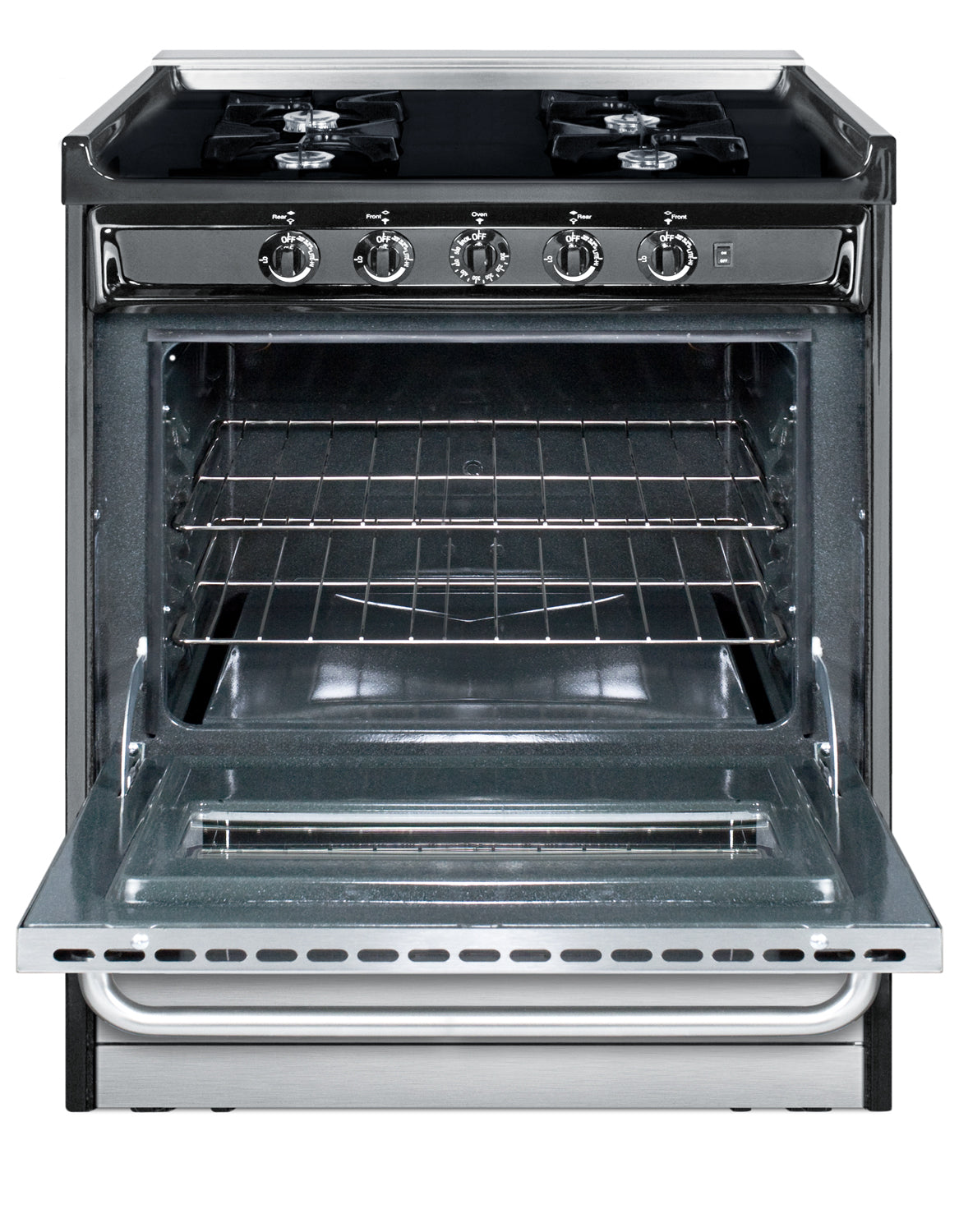 30" Wide Gas Range, Open Burners