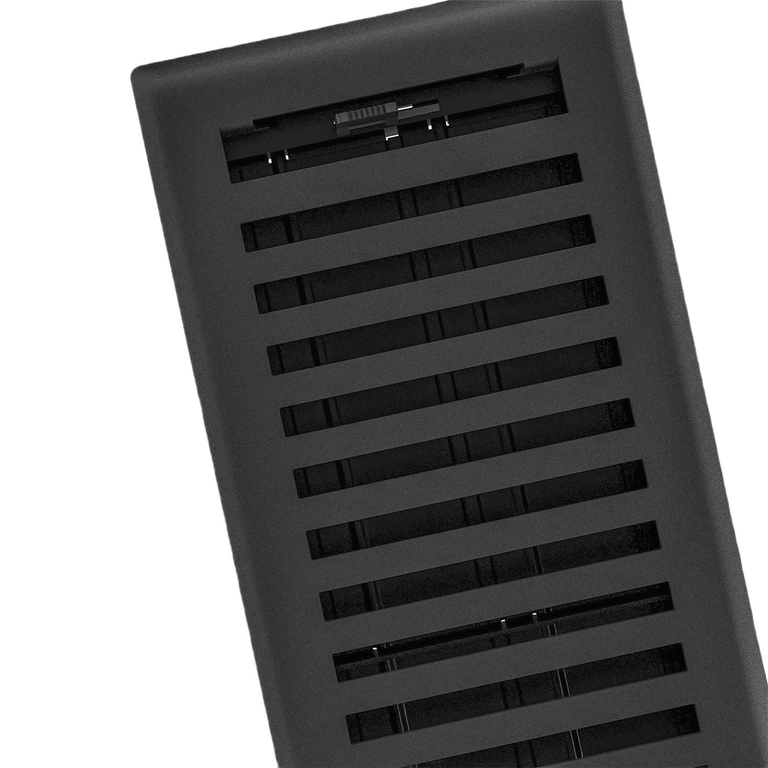 Black iron floor register with adjustable vents designed for home improvement and ventilation projects