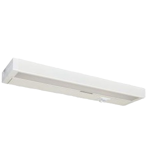 Slim white mountable LED light fixture designed for energy-efficient under cabinet lighting in home improvement collections