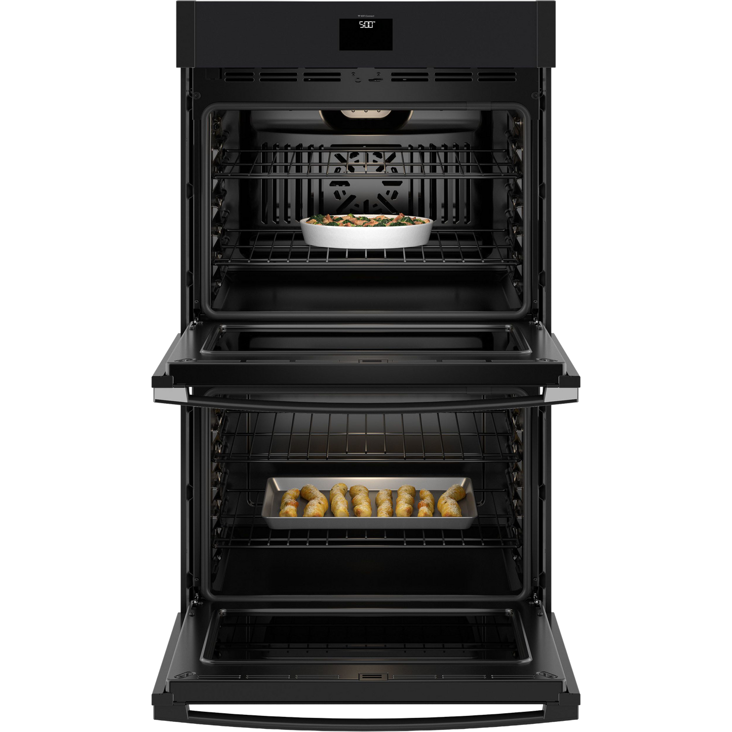 GE® 30" Smart Built-In Self-Clean Convection Double Wall Oven with No Preheat Air Fry