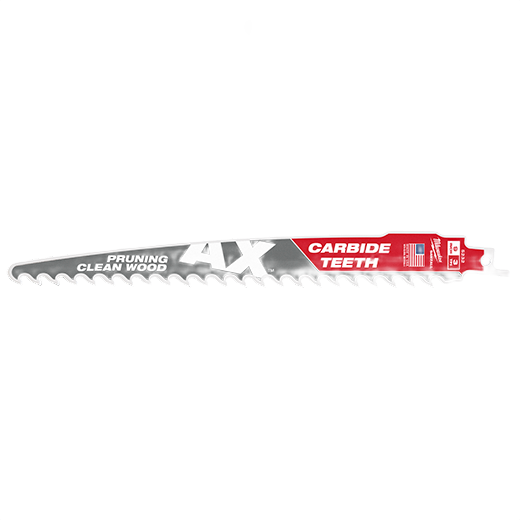 12-inch pruning saw blade with carbide teeth designed for clean wood cutting in tools and home improvement tasks