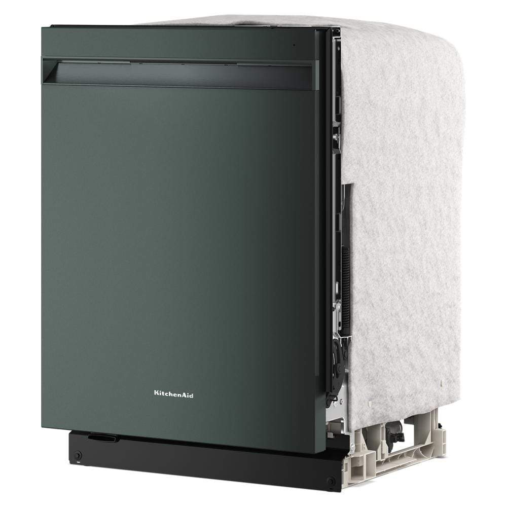 Dark green KitchenAid built-in dishwasher with top control and pocket handle, part of Dishwashers, Built-in Dishwashers, KitchenAid, Appliances, and All Products collections.