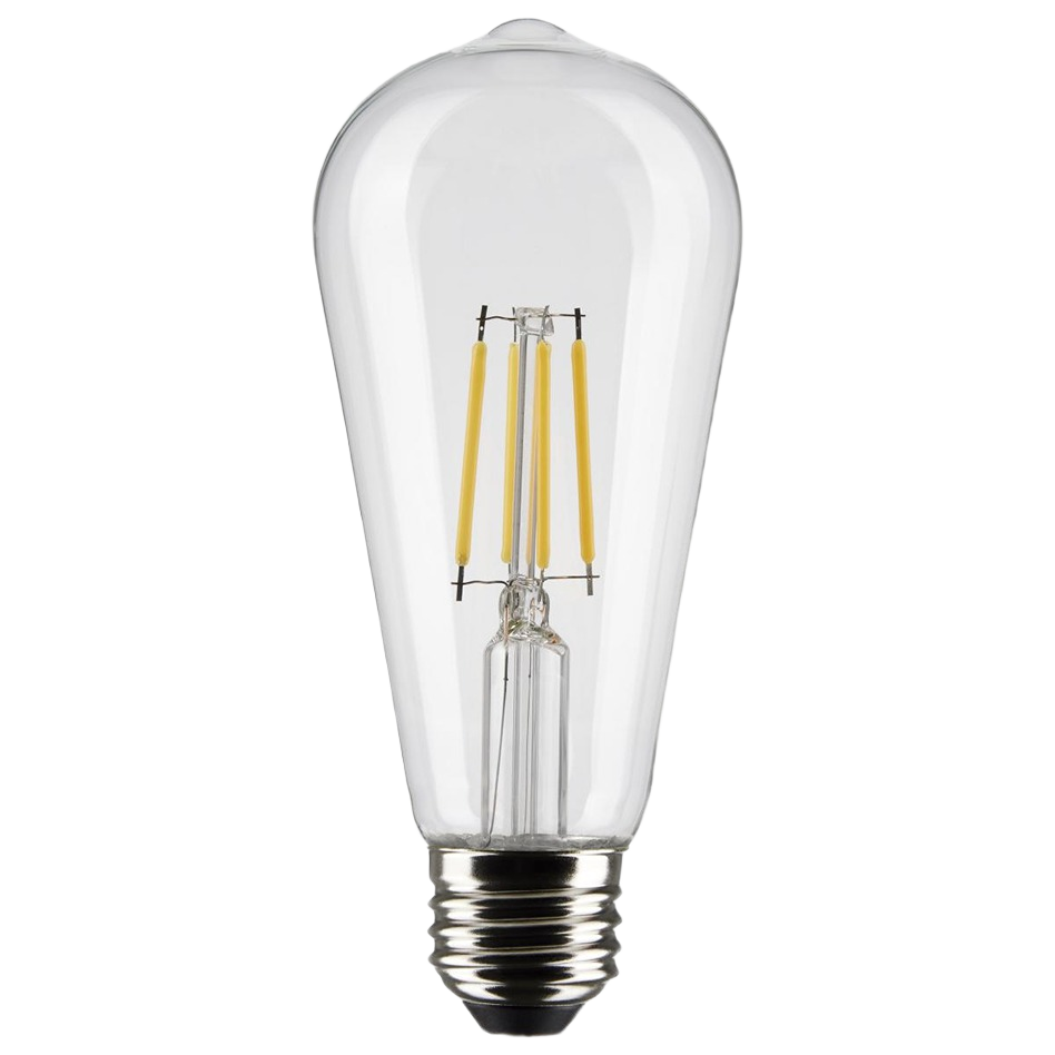 Clear ST19 LED light bulb with warm white glow, ideal for Electrical and Home Improvement under $50 collections