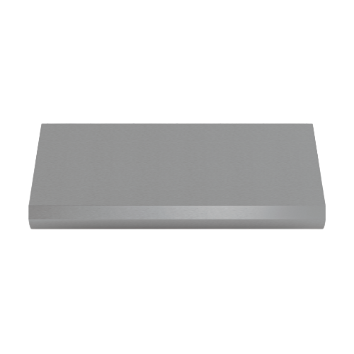 Rectangular stainless steel component part for range hoods in kitchen appliances and over the range hoods collection