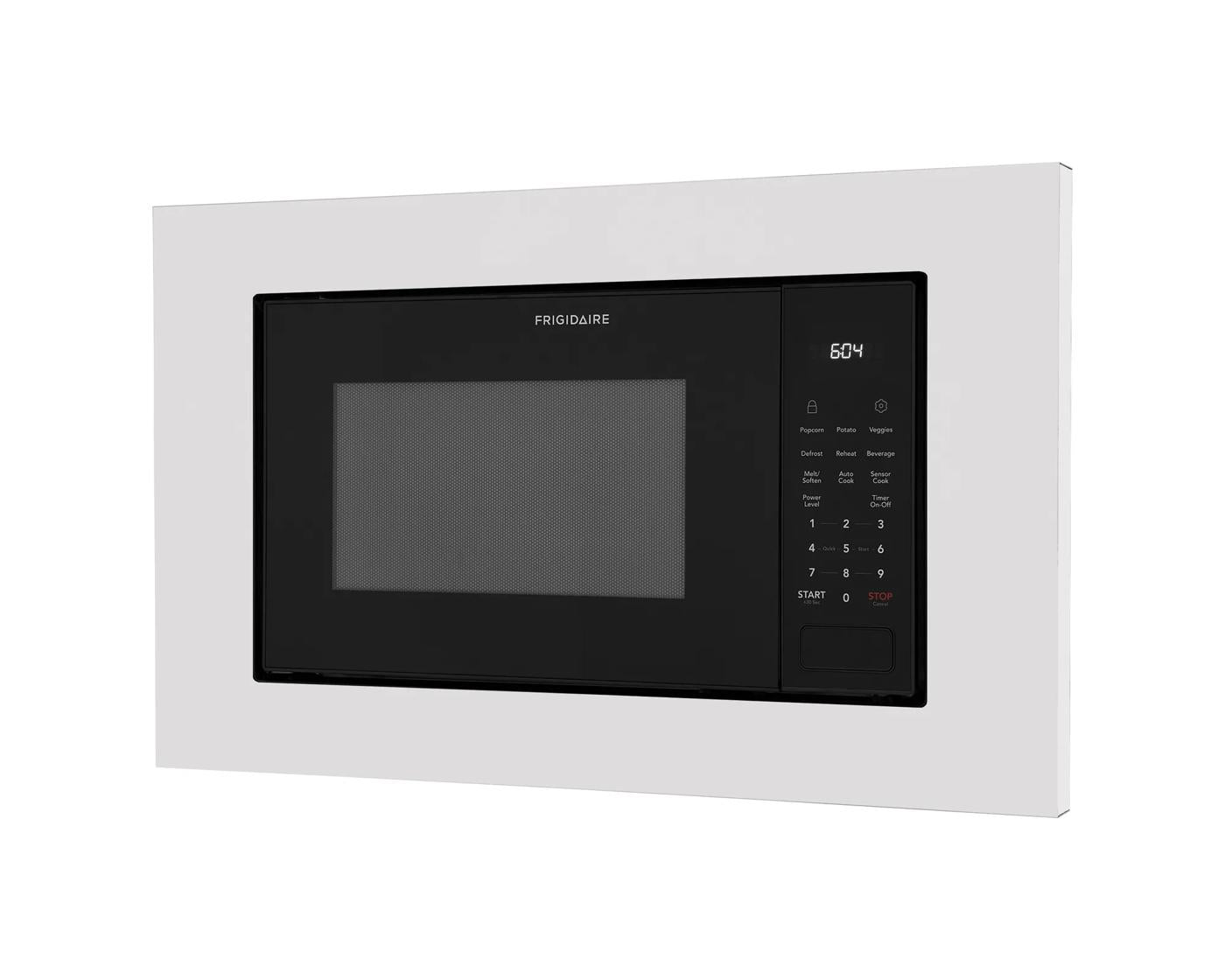 Built-in microwave with smooth white trim kit and digital control panel from Microwave Parts & Accessories collection