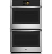 Stainless steel smart built-in convection double wall oven with digital display from kitchen appliances collection