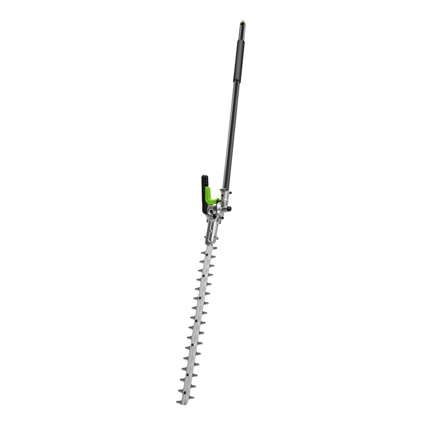Carbon fiber blade hedge trimmer attachment with extended handle for precise trimming in outdoor power tools and lawn care collections