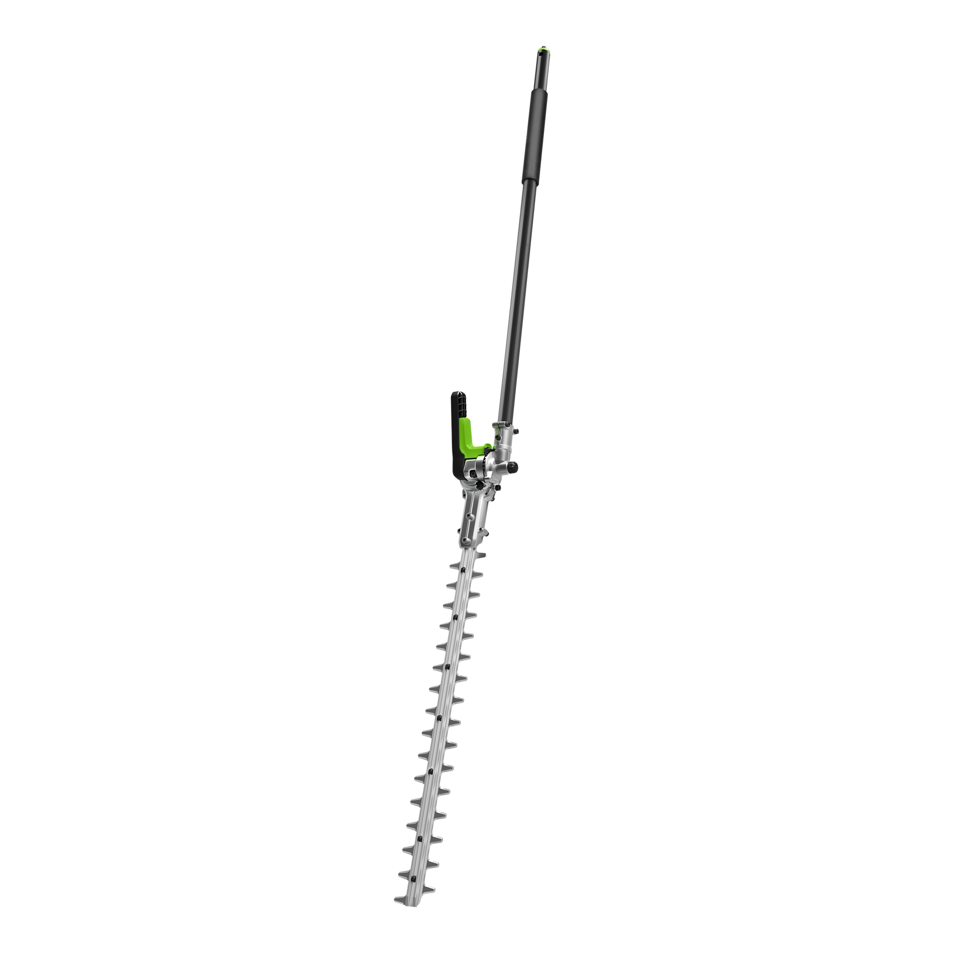 Carbon fiber blade hedge trimmer attachment with extended handle for precise trimming in outdoor power tools and lawn care collections