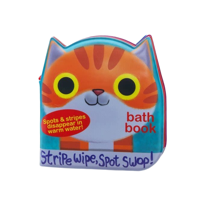 Soft animal-themed bath book for children with washable stripes and spots, part of kids' books under $50 collection
