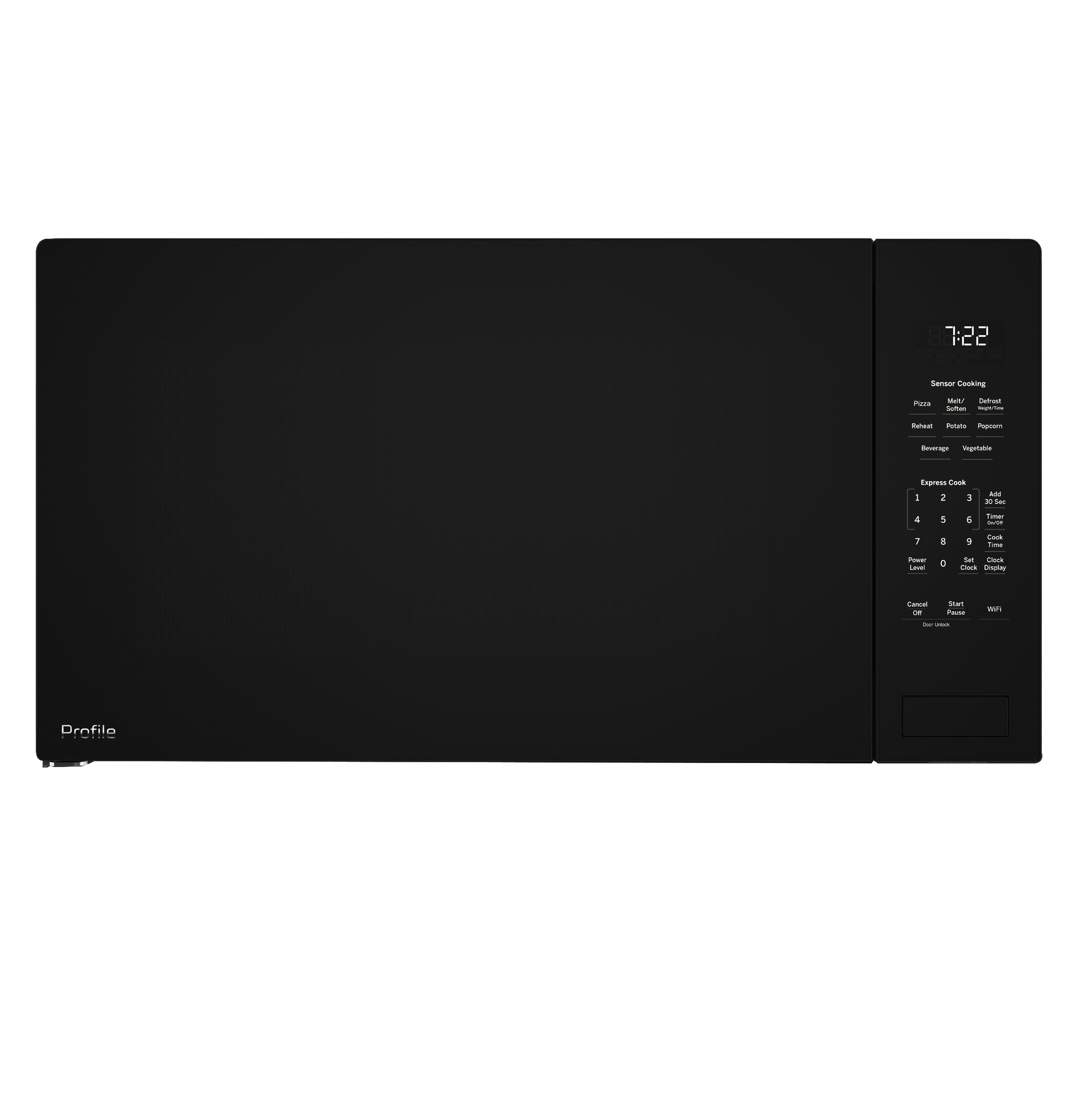 Built-in black sensor microwave oven with sleek digital control panel from microwaves and kitchen appliances collections