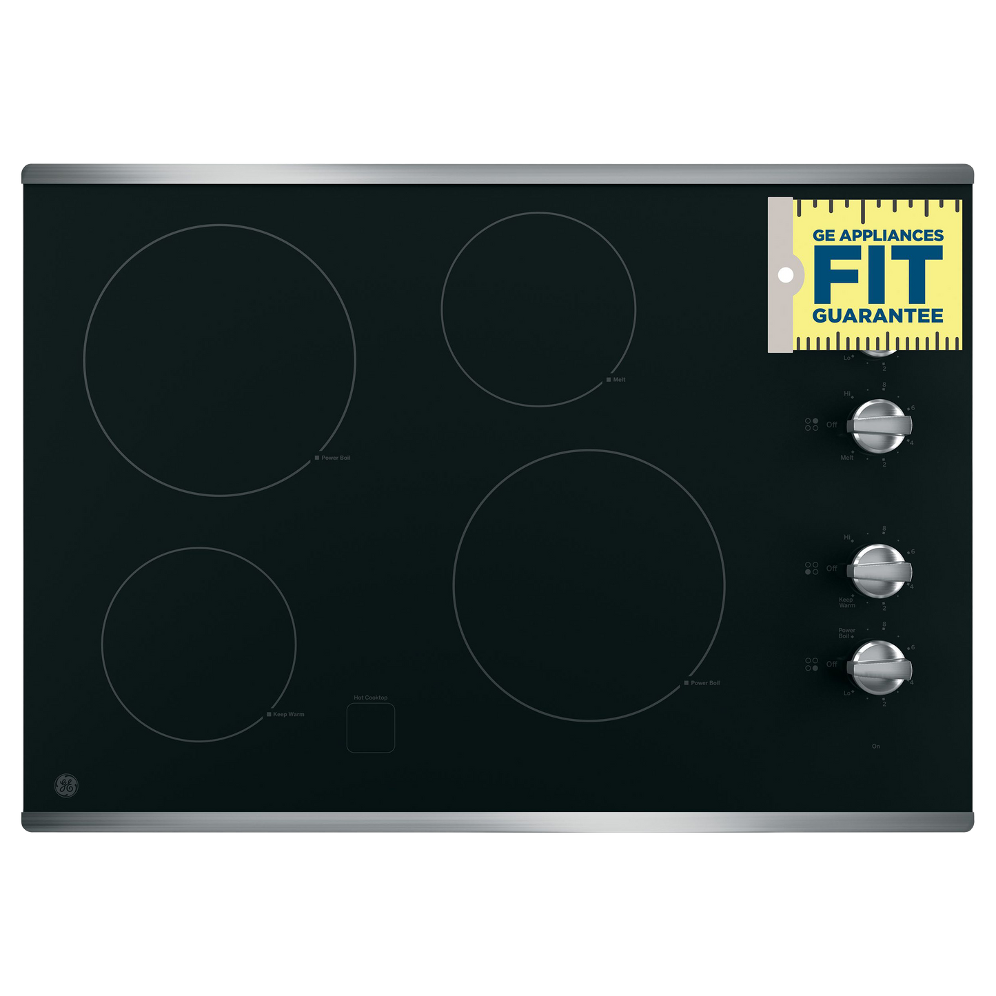 GE® 30" Built-In Knob Control Electric Cooktop