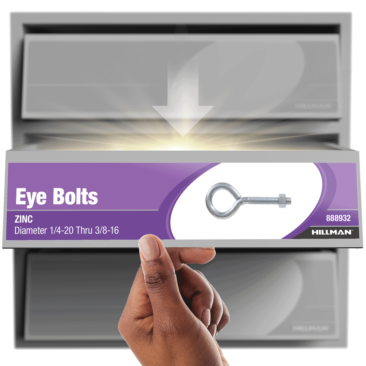 Hardware Essentials Eye Bolt with Hex Nut Zinc (1/4"-20 x 3")
