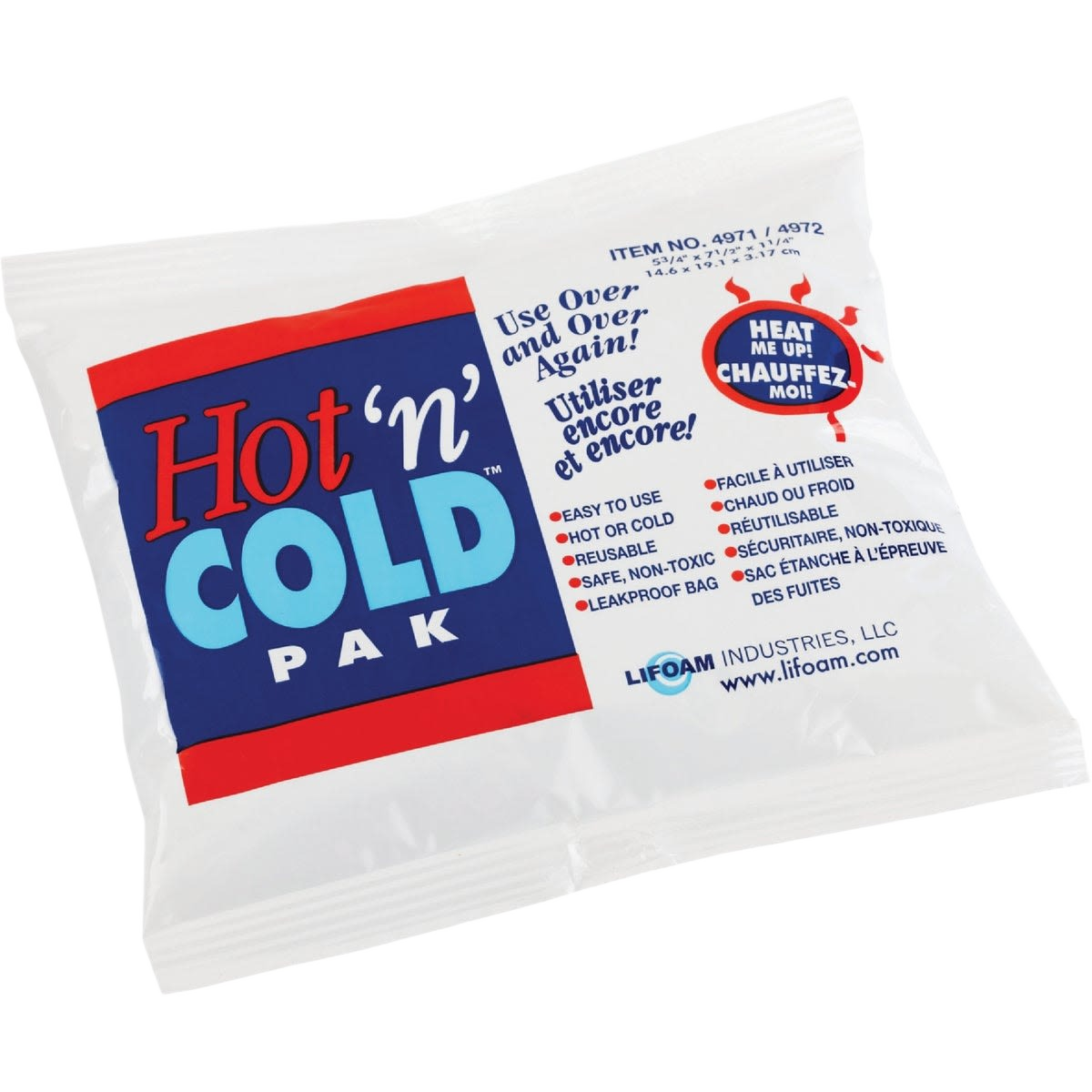 Reusable hot and cold gel pack with leakproof design for food and outdoor games cooling or heating use