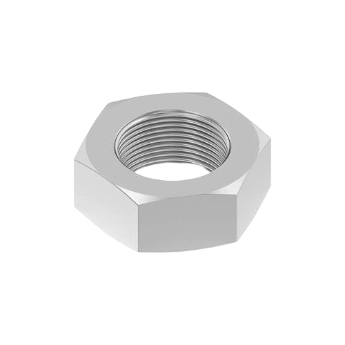 Silver hexagonal nut with internal threading for use in John Deere parts and hardware collections under $50