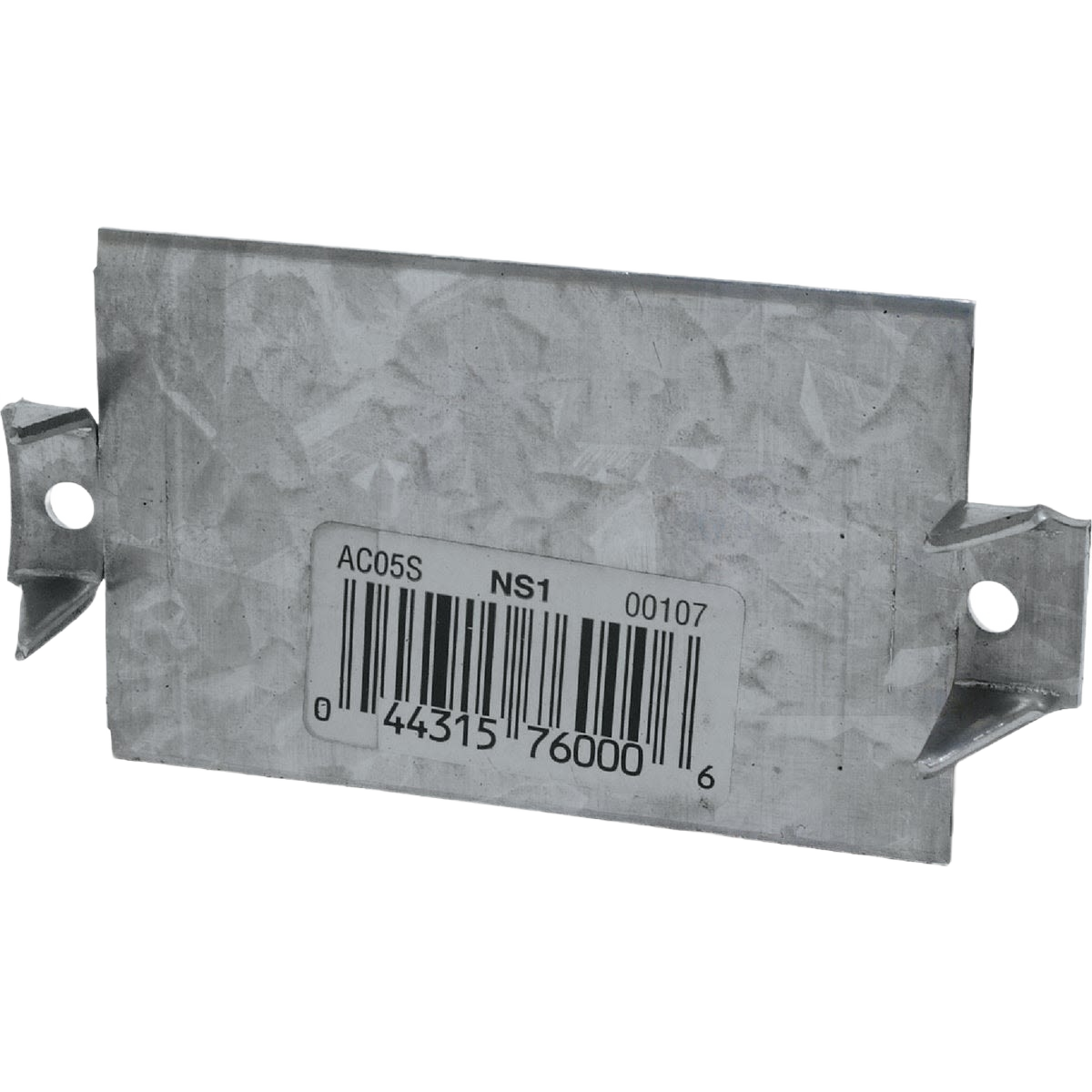 Galvanized steel nail stopper with mounting tabs for protecting pipes and wiring in lumber and building materials collections