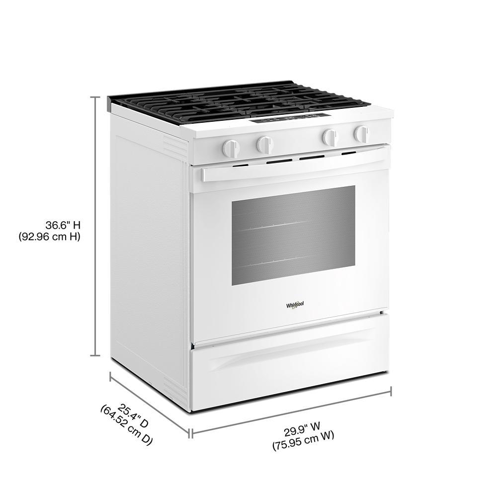 30-inch Gas Range with No Preheat Mode and Slow Cook