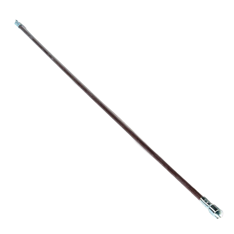 Long fiberglass chimney brush extension rod with metal connectors for plumbing and home improvement tools collections