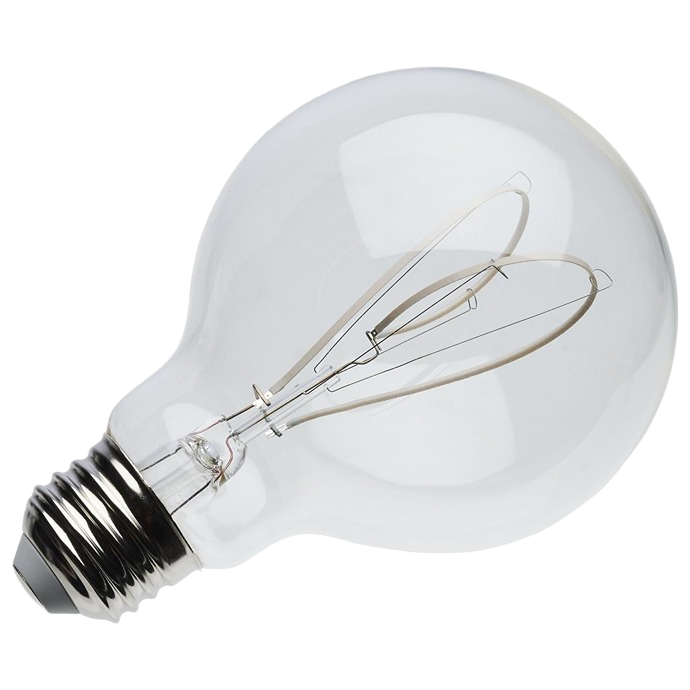 Clear G25 LED bulb with warm white light, medium base, energy-efficient replacement for traditional incandescent bulbs under $50