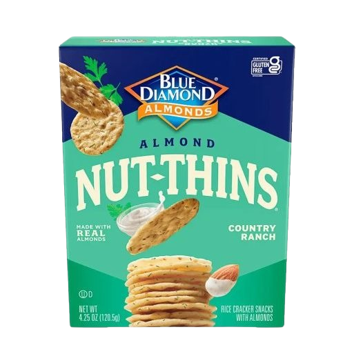 Blue Diamond almond nut thins box with country ranch flavor in Chips & Snacks and Food & Beverage collections under $50