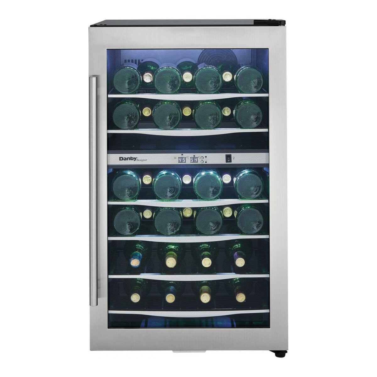 Danby 38 Bottle Free-Standing Wine Cooler in Stainless Steel - DWC040A3BSSDD