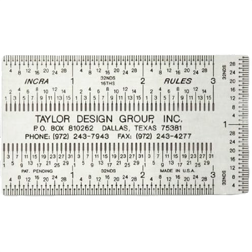 Compact pocket rule with multiple scales for precise measuring in woodworking and hand tools collections under $50