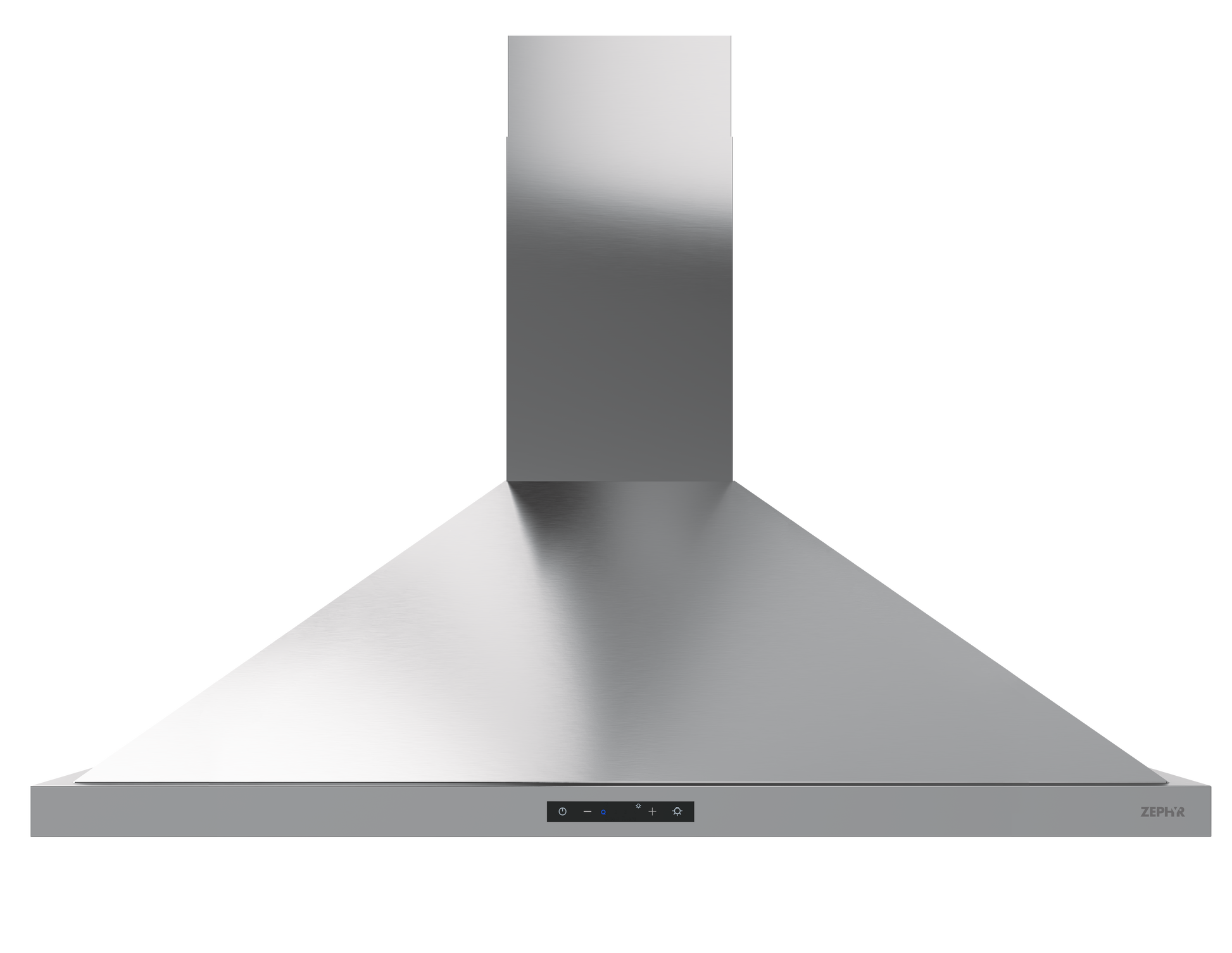 Stainless steel chimney hood with sleek modern design and touch controls from Appliances kitchen range hoods collection