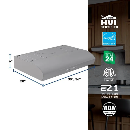 30" Under-Cabinet Range Hood, 350 MAX Blower CFM, 3 Speed