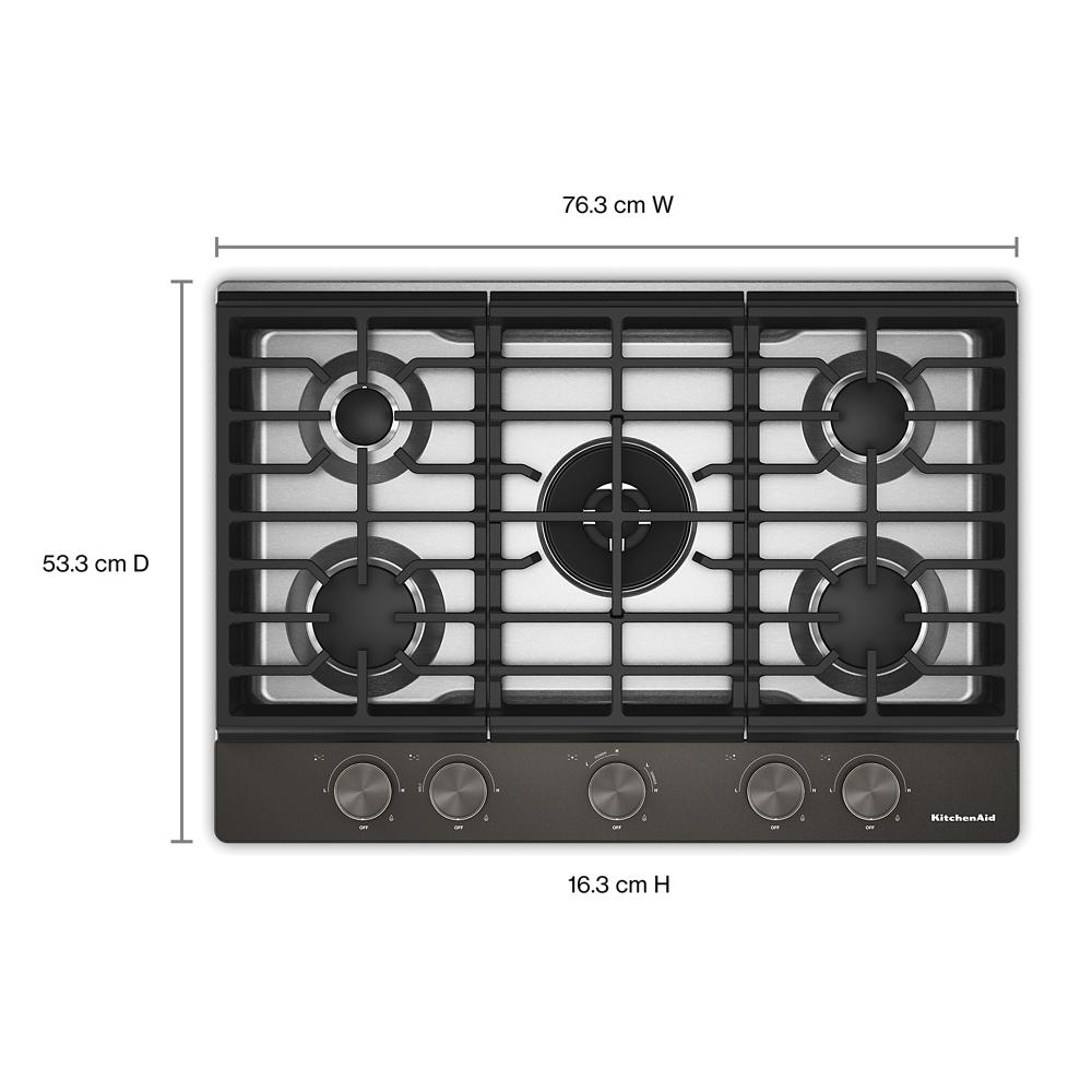 KitchenAid® 30 in. Gas Cooktop with 5 Burners and Integrated Wok Grate
