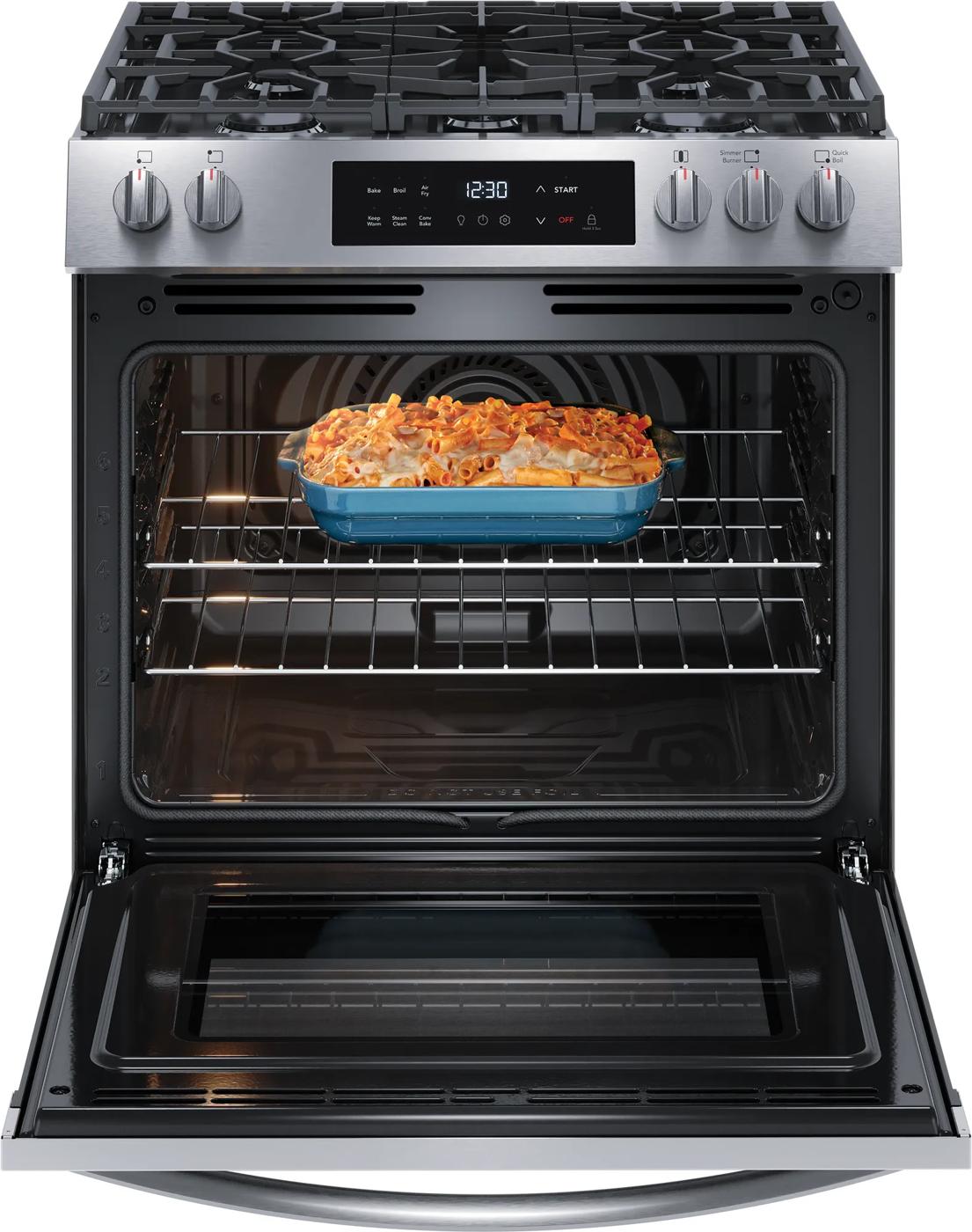 30" Front Control Gas Range with Air Fry