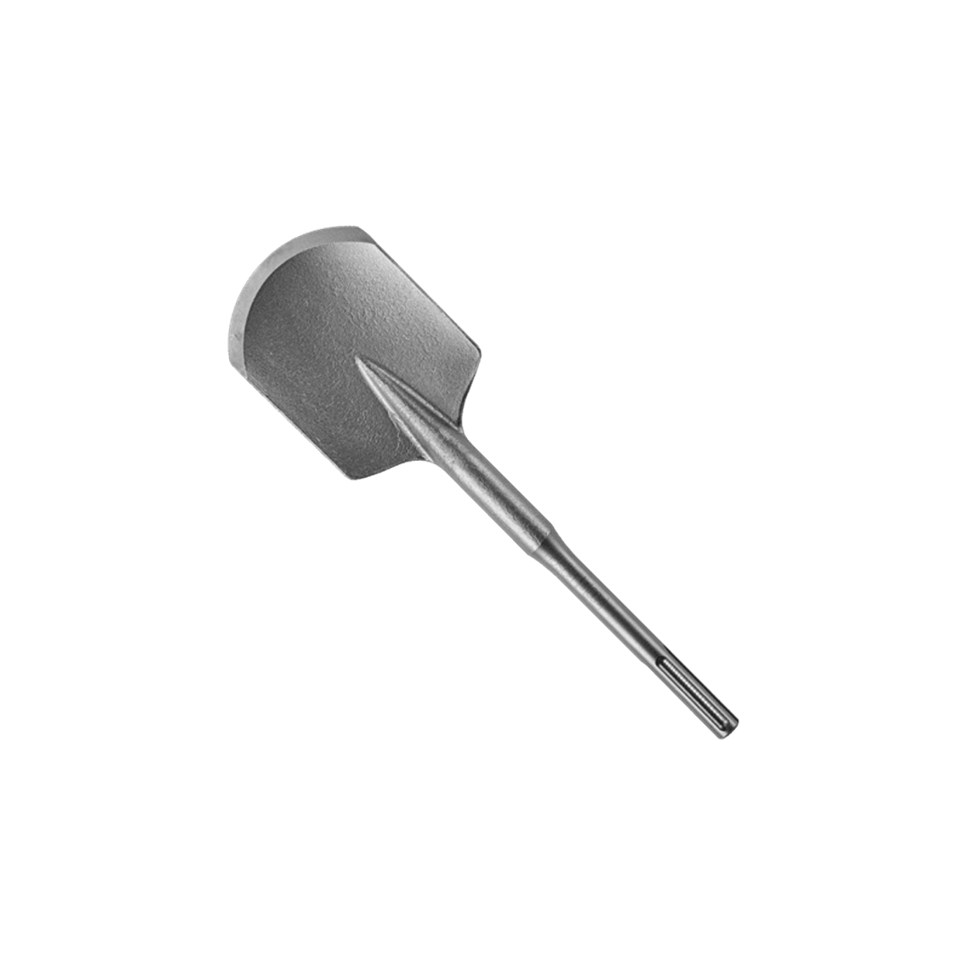 Steel clay spade drill bit with SDS-max shank, designed for concrete and masonry tasks in power tool accessories.