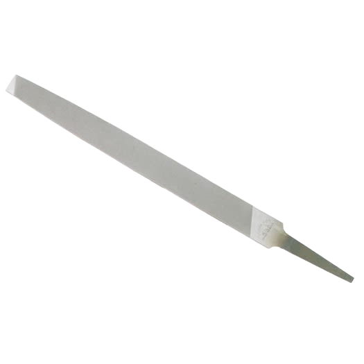 Six-inch metal mill bastard file without handle used for sharpening and smoothing in home improvement tasks
