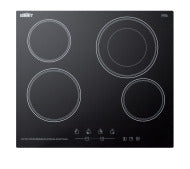 24" Wide 230V 4-Burner Radiant Cooktop