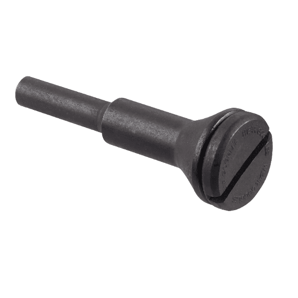 Black metal cut off wheel arbor adapter for power tool accessories in woodworking and home improvement collections