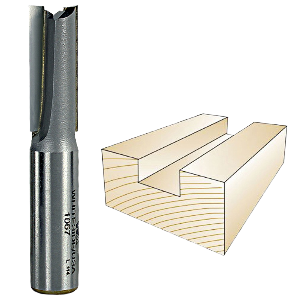 High-quality straight router bit for woodworking grooves and dado cuts in power tool accessories and home improvement tasks