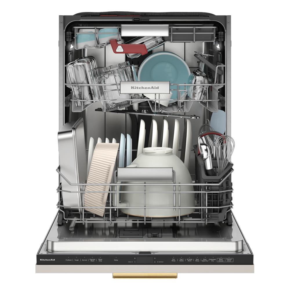 Open panel-ready dishwasher loaded with dishes and utensils in Kitchen & Kitchenware and Appliances collection