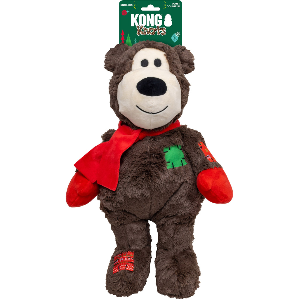 KONG XL Wild Knots Jumbo Bear Rope Plush Christmas Dog Toy