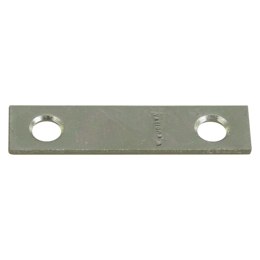Zinc steel mending brace with two holes for panel reinforcement in building hardware and lumber materials under $50