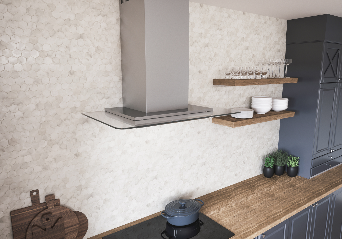 Verona Chimney Hood 30" LED ACT