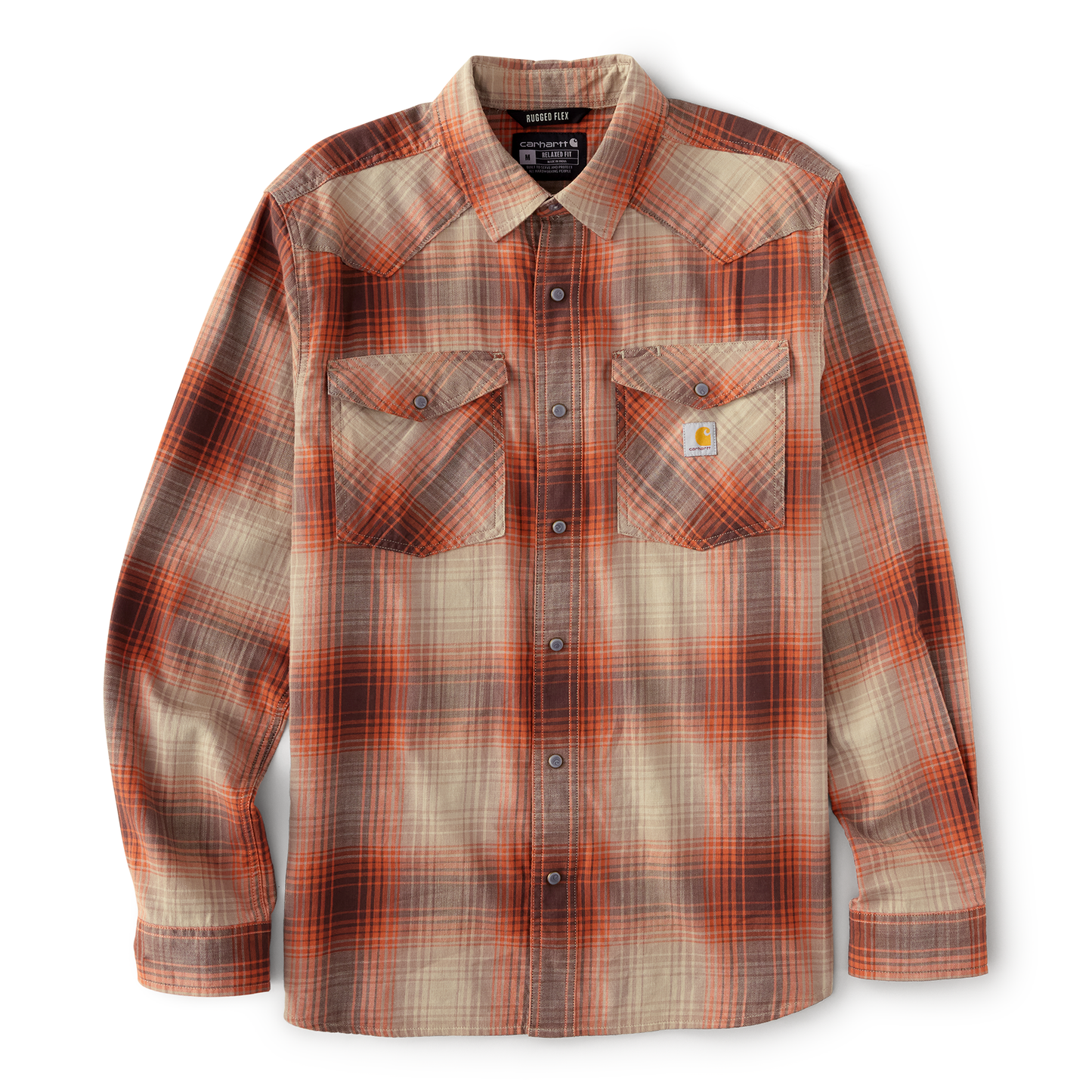 Carhartt Men's Montana Bozeman Relaxed Long Sleeve Plaid Shirt