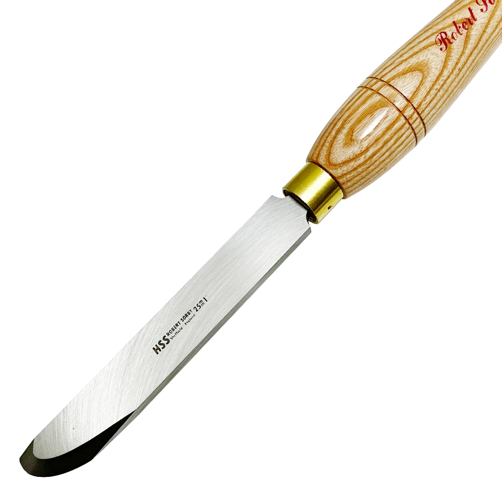 Curved profile scraper with wooden handle and high-speed steel blade for woodworking in hand tools collection
