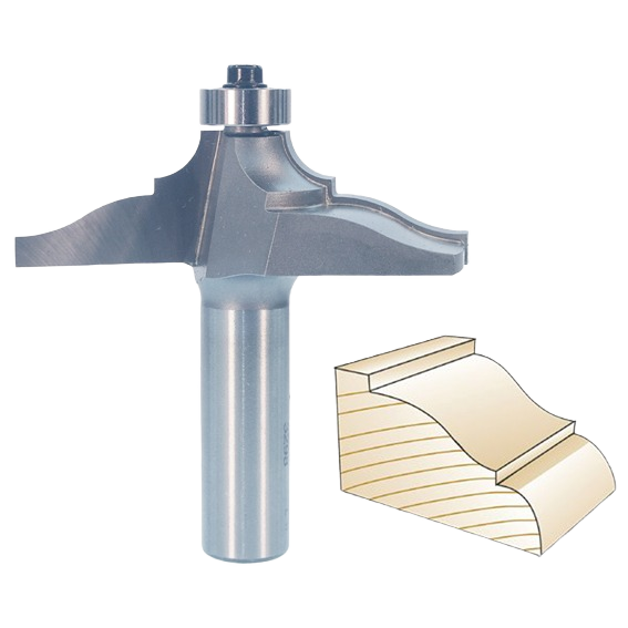 Carbide-tipped Whiteside classical ogee router bit with 1/2 inch shank for woodworking and tool accessories collections