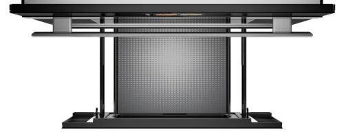 Top-down view of a sleek smart combination wall oven and microwave drawer in stainless steel from kitchen appliances collection