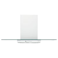 Wall-mounted glass canopy chimney hood with stainless steel finish for kitchen appliances and range hoods collection
