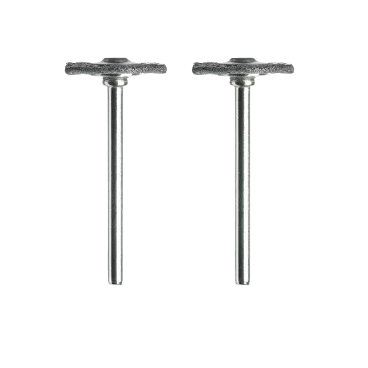 Pair of steel wire rotary brushes with shanks for power tool accessories and home improvement tasks under $50